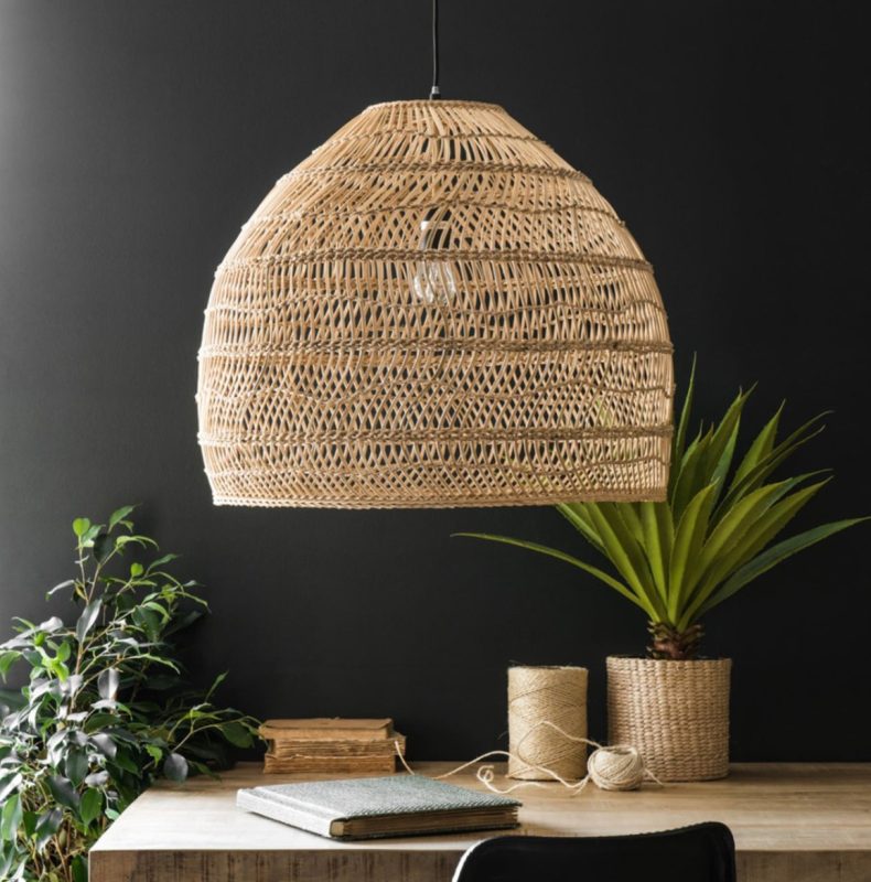 Woven Rattan Lampshade Rattan Light Fixtures, Rattan Pendant Light ...