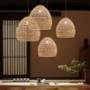 Bamboo Pendant Light,Rattan Pendant Light,Wicker Lampshade,Bamboo Light,Rattan LampShade,Rattan Light Fixture,Bamboo Lampshade,Woven Light Chandelier,Kitchen light, Bedroom living room deco