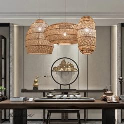aBamboo Pendant Light,Rattan Pendant Light,Wicker Lampshade,Bamboo Light,Rattan LampShade,Rattan Light Fixture,Bamboo Lampshade,Woven Light Chandelier,Kitchen light, Bedroom living room deco