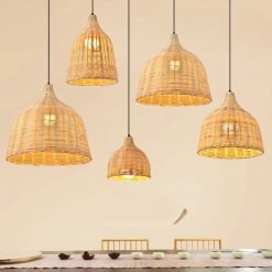 Bamboo Pendant Light,Rattan Pendant Light,Wicker Lampshade,Bamboo Light,Rattan LampShade,Rattan Light Fixture,Bamboo Lampshade,Woven Light Chandelier,Kitchen light, Bedroom living room deco