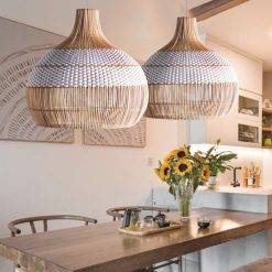 Bamboo Pendant Light,Rattan Pendant Light,Wicker Lampshade,Bamboo Light,Rattan LampShade,Rattan Light Fixture,Bamboo Lampshade,Woven Light Chandelier,Kitchen light, Bedroom living room deco