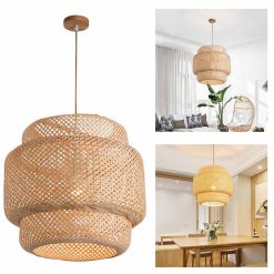 Bamboo Pendant Light,Rattan Pendant Light,Wicker Lampshade,Bamboo Light,Rattan LampShade,Rattan Light Fixture,Bamboo Lampshade,Woven Light Chandelier,Kitchen light, Bedroom living room deco
