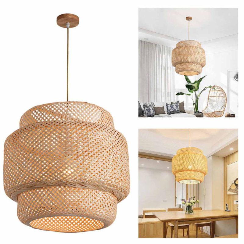 Handwoven Bamboo Lamp Shades Bamboo Lantern, Wicker Bamboo Light ... - Bamboo Lighting Fixtures For Home