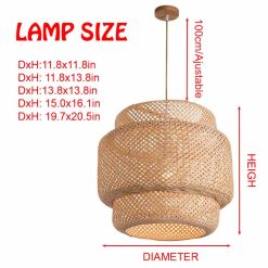 Bamboo Pendant Light,Rattan Pendant Light,Wicker Lampshade,Bamboo Light,Rattan LampShade,Rattan Light Fixture,Bamboo Lampshade,Woven Light Chandelier,Kitchen light, Bedroom living room deco