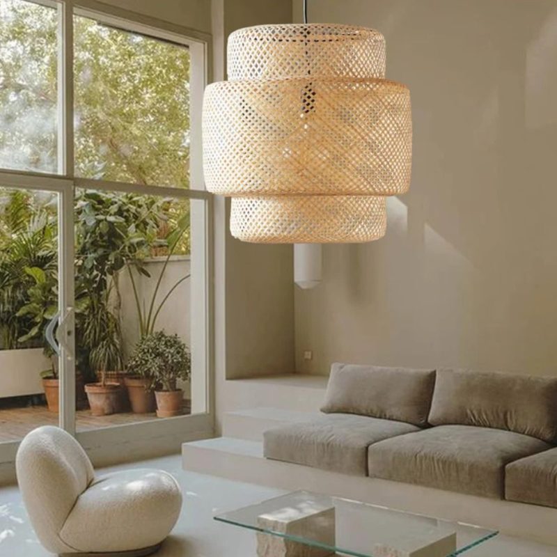 Handwoven Bamboo Lamp Shades Bamboo Lantern, Wicker Bamboo Light ...