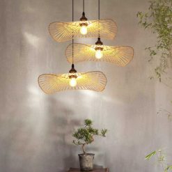 Bamboo Pendant Light,Rattan Pendant Light,Wicker Lampshade,Bamboo Light,Rattan LampShade,Rattan Light Fixture,Bamboo Lampshade,Woven Light Chandelier,Kitchen light, Bedroom living room deco