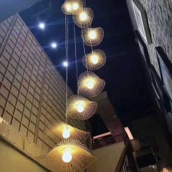 Bamboo Pendant Light,Rattan Pendant Light,Wicker Lampshade,Bamboo Light,Rattan LampShade,Rattan Light Fixture,Bamboo Lampshade,Woven Light Chandelier,Kitchen light, Bedroom living room deco