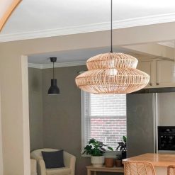 Bamboo Pendant Light,Rattan Pendant Light,Wicker Lampshade,Bamboo Light,Rattan LampShade,Rattan Light Fixture,Bamboo Lampshade,Woven Light Chandelier,Kitchen light, Bedroom living room deco