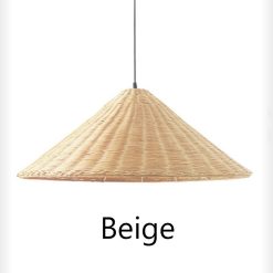 Rattan Cone Lamp Shade, Woven Rattan Light Vintage, Rattan Pendant Lights Kitchen Lamp