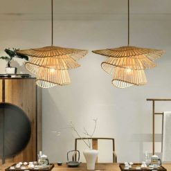 Bamboo Pendant Light,Rattan Pendant Light,Wicker Lampshade,Bamboo Light,Rattan LampShade,Rattan Light Fixture,Bamboo Lampshade,Woven Light Chandelier,Kitchen light, Bedroom living room deco