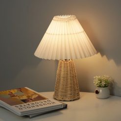 table lamp, table lampshade table lighting, bamboo light fixture