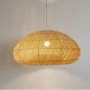 HQ Bamboo Lamp Shade, Woven Bamboo Pendant Light, Wicker Bamboo Light Fixture