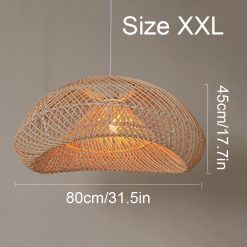 Diamond Rattan Pendant Light Fixture Xxl