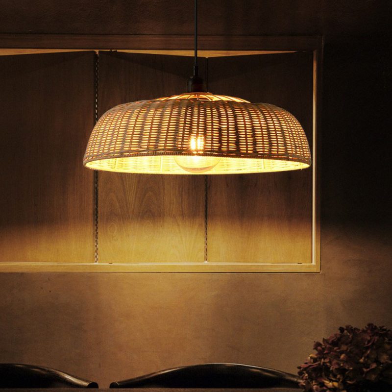 Woven Rattan Kitchen Light, Wicker Rattan Lampshade Kitchen Rattan Light