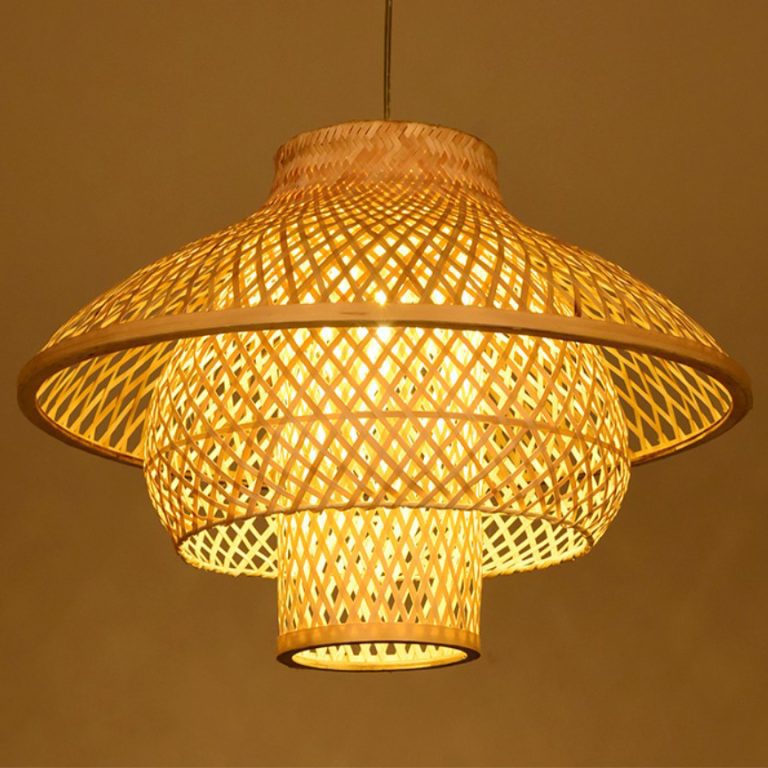 Woven Bamboo Pendant Lights, Wicker Bamboo Lamp Shade, Bamboo Light ...