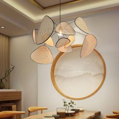 Bamboo Pendant Light,Rattan Pendant Light,Wicker Lampshade,Bamboo Light,Rattan LampShade,Rattan Light Fixture,Bamboo Lampshade,Woven Light Chandelier,Kitchen light, Bedroom living room deco