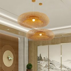 Bamboo Pendant Light,Rattan Pendant Light,Wicker Lampshade,Bamboo Light,Rattan LampShade,Rattan Light Fixture,Bamboo Lampshade,Woven Light Chandelier,Kitchen light, Bedroom living room deco