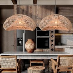 Bamboo Pendant Light,Rattan Pendant Light,Wicker Lampshade,Bamboo Light,Rattan LampShade,Rattan Light Fixture,Bamboo Lampshade,Woven Light Chandelier,Kitchen light, Bedroom living room deco