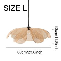 Creative Rattan Pendant Light Flower Living Room Lighting Fixtures Handmade