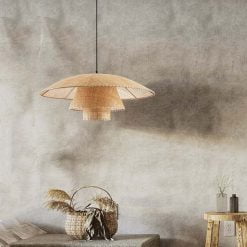 Rattan Pendant Light for Restaurant Dining Room Kitchen, Vintage Light Fixtures