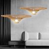 HQ Bamboo Pendant Light, Wicker Rattan Light Fixture, Rattan Lampshade