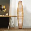 Southeast VN Bamboo Wicker Rattan Floor Lamps Vase Floor Light Fixture Standing Lamp