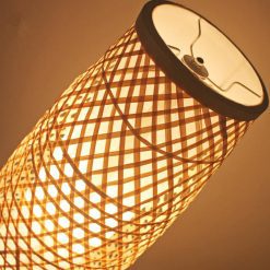 Southeast VN Bamboo Wicker Rattan Floor Lamps Vase Floor Light Fixture Standing Lamp