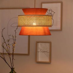 HQ Bamboo Pendant Light, Wicker Rattan Light Fixture, Rattan Lampshade