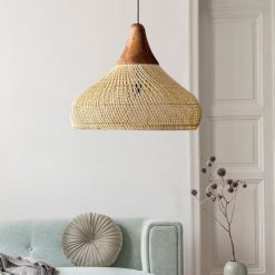 High Quality Rattan Pendant Light, Vintage Rattan Lampshade, Dining Room Restaurant Kitchen Light Fixtures
