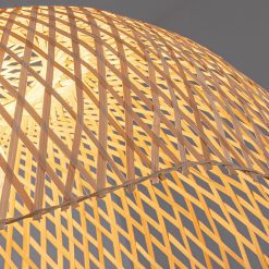 Woven Bamboo Lamp Shade, Bamboo Pendant Light, Wicker Bamboo Light Fixture