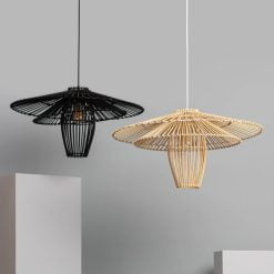 3 Layers Bamboo Lamp Shade, Bamboo Pendant Light Fixture