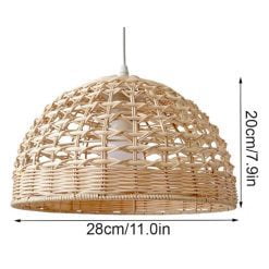 Woven Bamboo Lampshade, Bamboo Pendant Light, Wicker Light Shade