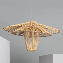 3 Layers Bamboo Lamp Shade, Bamboo Pendant Light Fixture