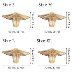 3 Layers Bamboo Lamp Shade, Bamboo Pendant Light Fixture