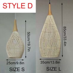 rattan pendant light wooden light shade bamboo lamp