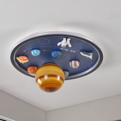 Alternative view of Astronaut Space Planet Ceiling Lights Dreamy Kids Children Bedroom Led Ceiling Lamp