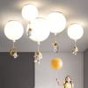 Children's Room Football Astronaut Ceiling Lights PVC Balloon Hanging Ceiling Lamps Loft Kids Bedroom Decoration Led Luminaire