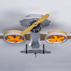 Alternative view of Modern Kids Room Ceiling Lamp Airplane Shape Chandelier Led Ceiling Light