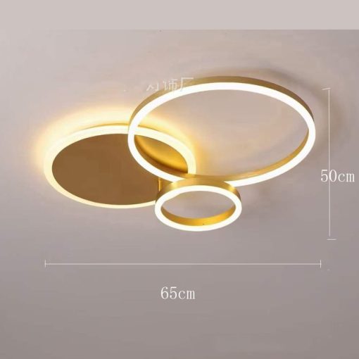 Modern Led Ceiling Light Creative Serial Rings Light Fixture