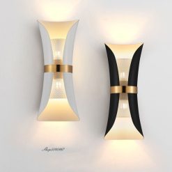 Alternative view of Modern Simple Wall Lamp Lights Iron Black Wall Sconce Fixture Living Room