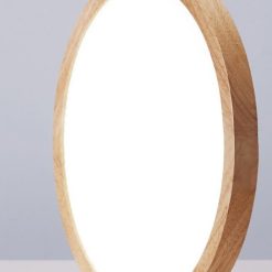 Alternative view of Nordic Ultra Thin Wood Ceiling Lamp Minimalist Round Plate Led Ceiling Lights