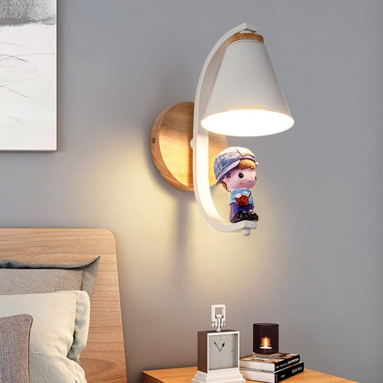 Nordic Wall Lamp Kids Princess Wall Lights for Children Bedroom Lamp