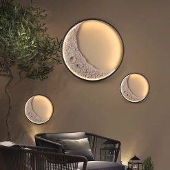 Alternative view of Modern Crescent Wall Lights Living Room Decor Outdoor Solar Lamp Led Wall Lighting