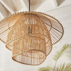 Alternative view of Rattan Lamp 3 Levels Pendant Light for Restaurant Dining Room Kitchen