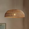 Southeast Asian Rattan Lamp Handmade Vintage Pendant Lights for Restaurant Kitchen