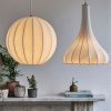 Minimalist Silk Pendant Lights, Fabric Lampshade