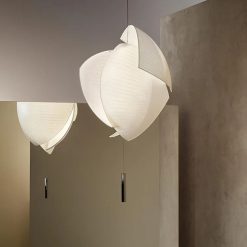 Alternative view of Silk Pendant Light, Cloth Hanging Light, Over Island Lamps