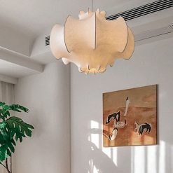 Alternative view of Creative Silk Wabi-Sabi Pendant Light Shade Kitchen Living Room