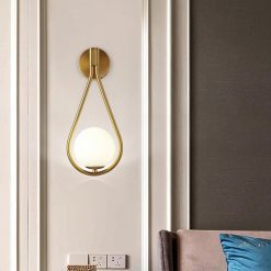 Copper Black Interior LED Wall lamp for Bedroom Sofa Background