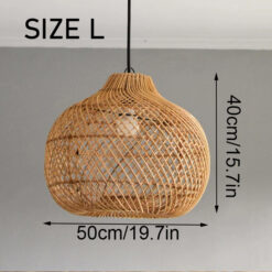 Wicker Rattan Pendant Light, Rattan Lampshade Hanging Kitchen Is